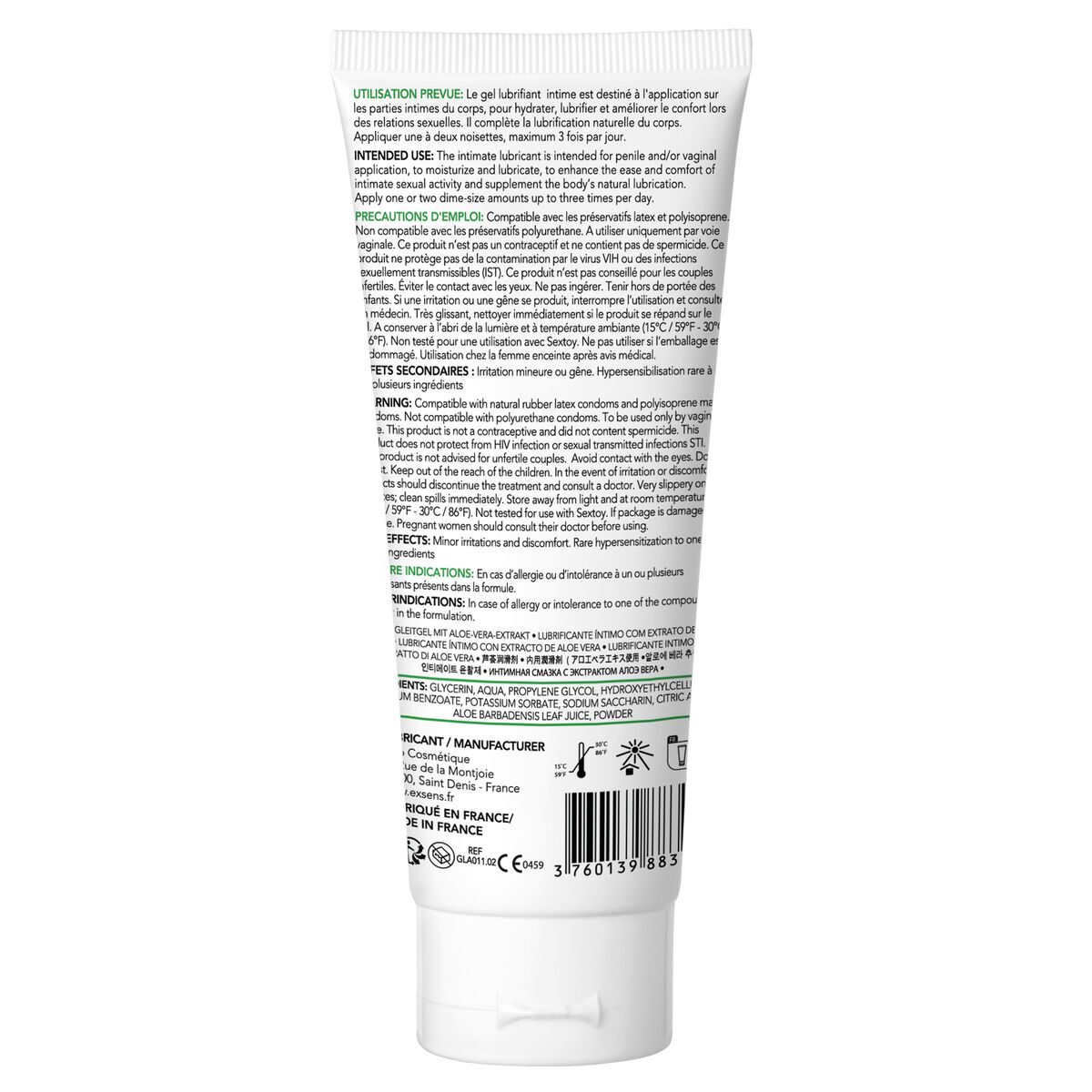 Lubrikant Exsens Aloe verom 100 ml